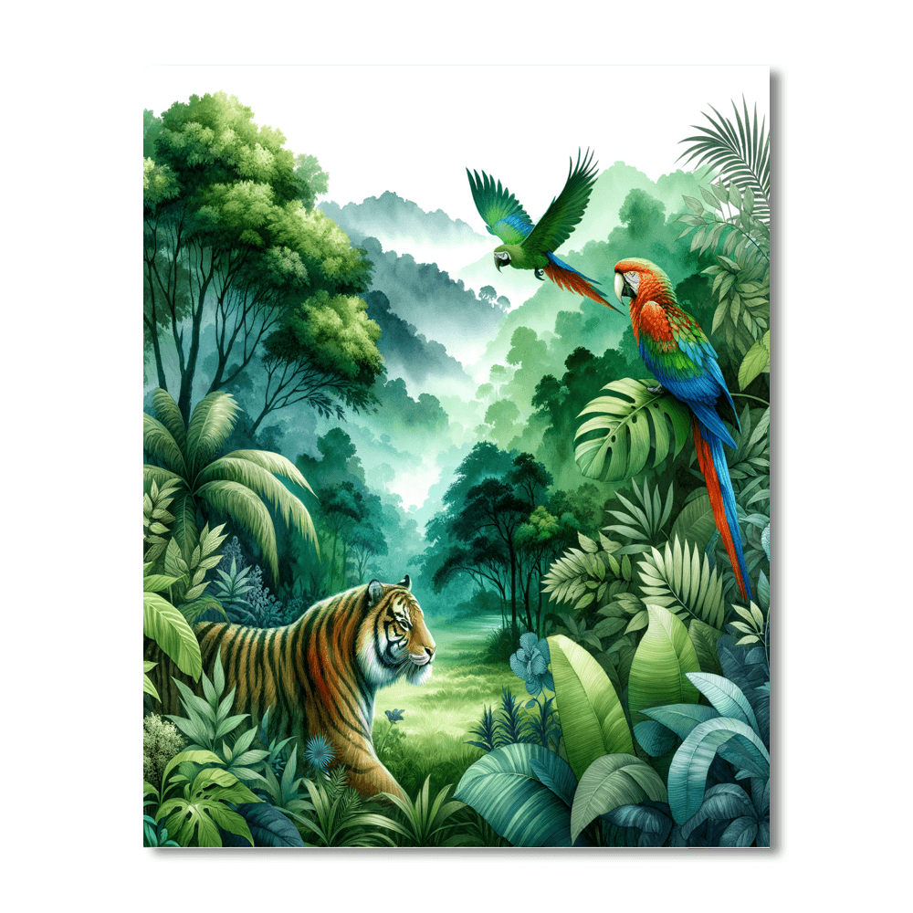 Mystical Jungle Adventure Painting Number Kit