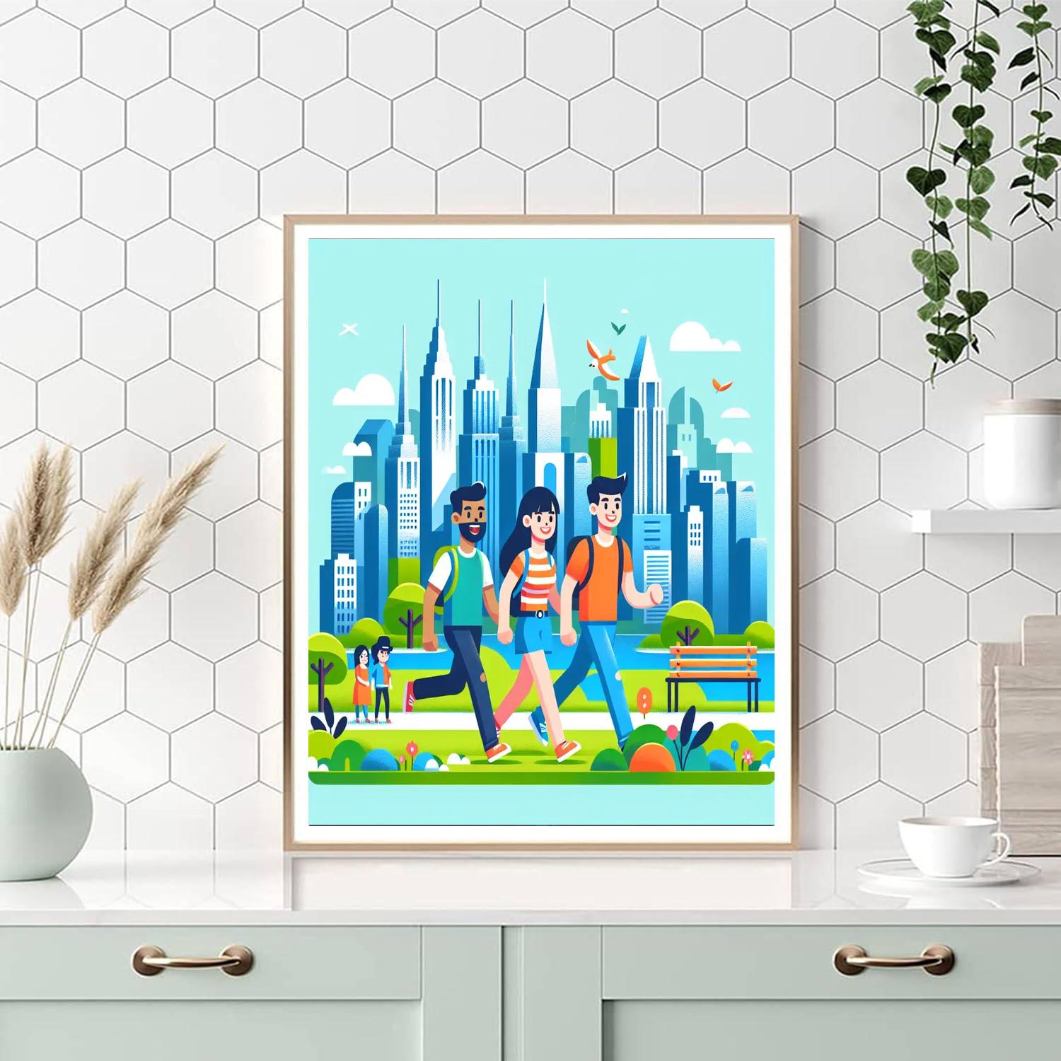Curious City Adventure Painting Number Kit