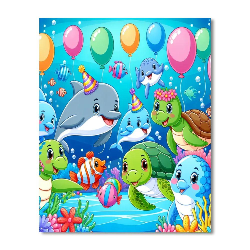 Playful Ocean Fiesta Number Painting