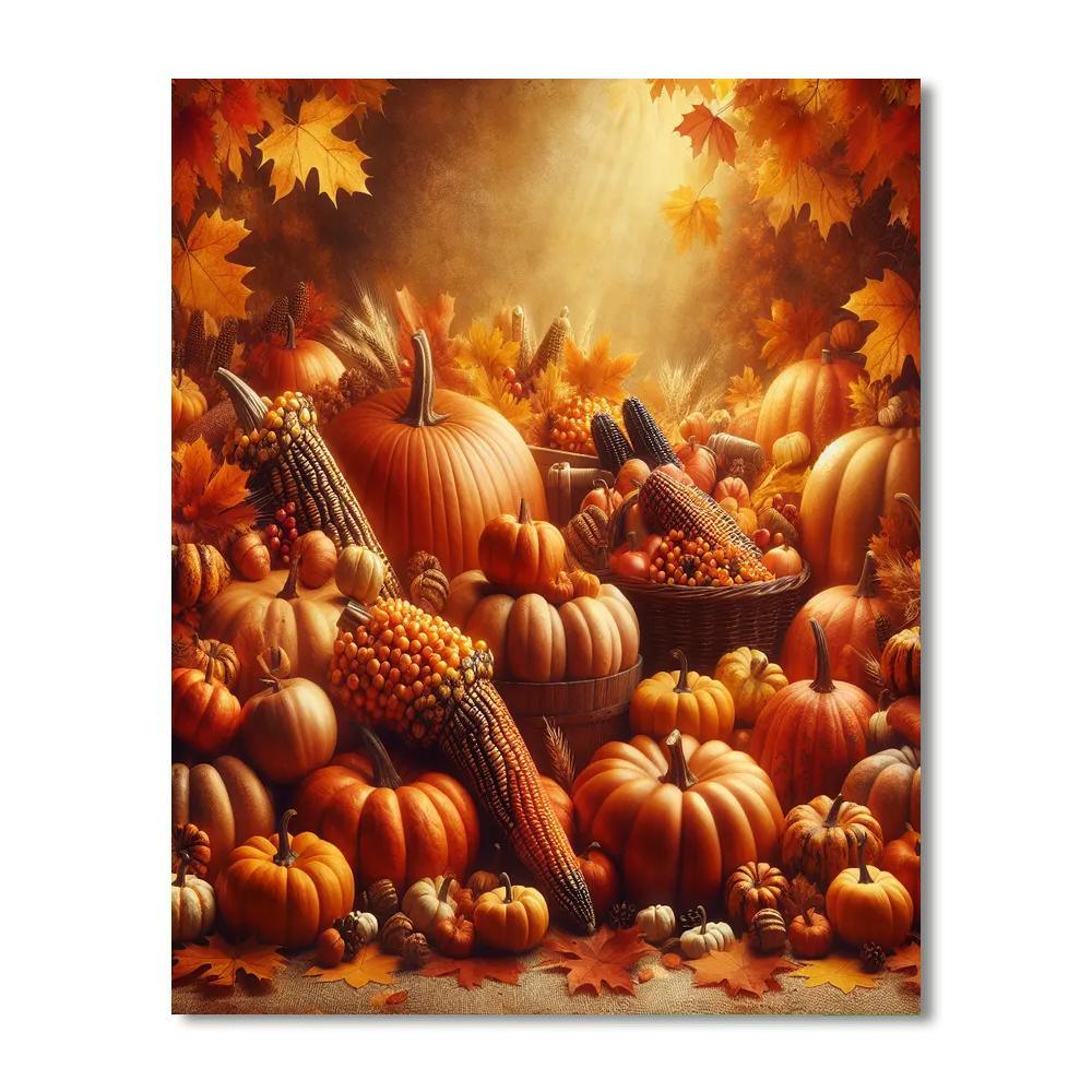 Harvest Festivities Delight DIY Paint By Numbers