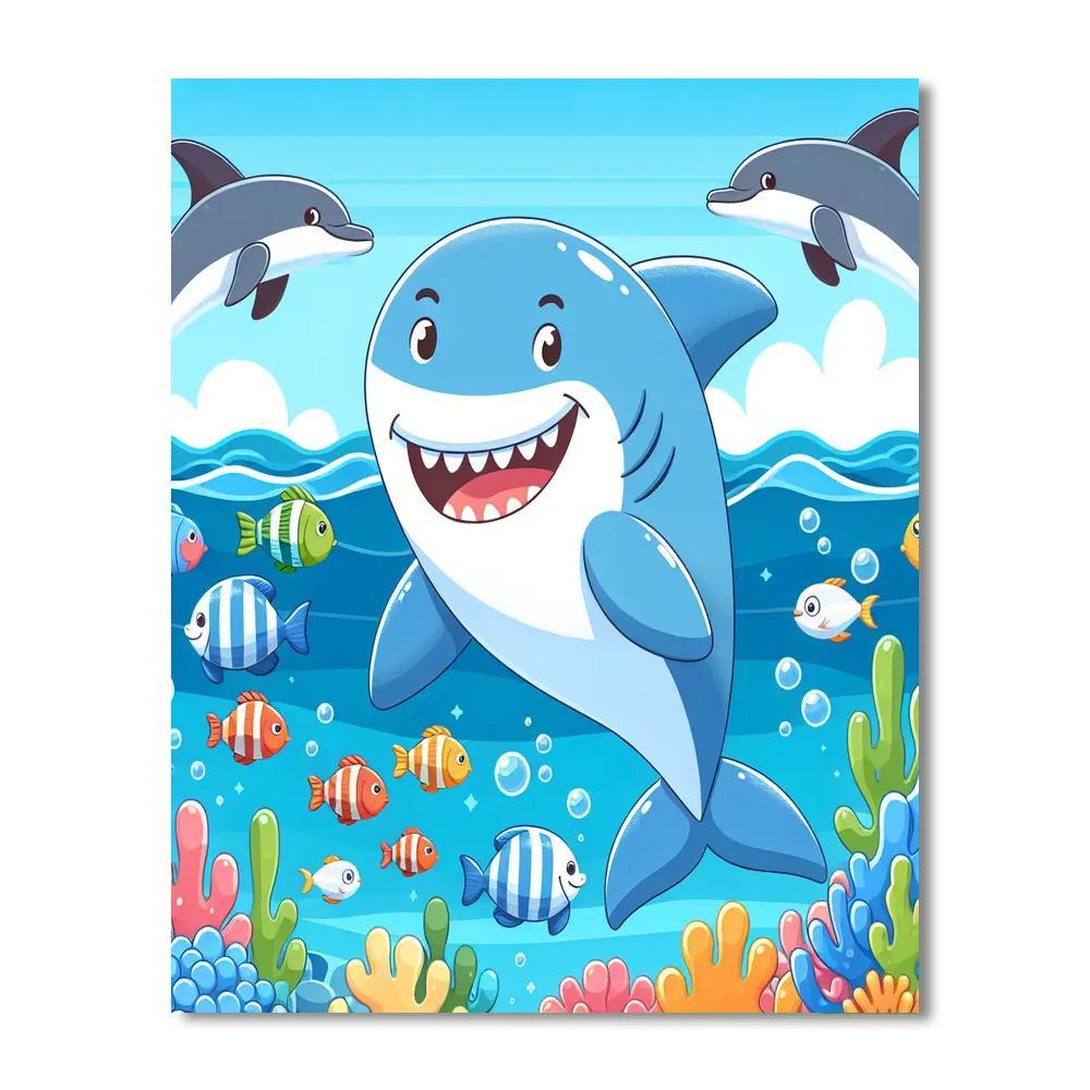 Funny Ocean Friends Painting Number Kit