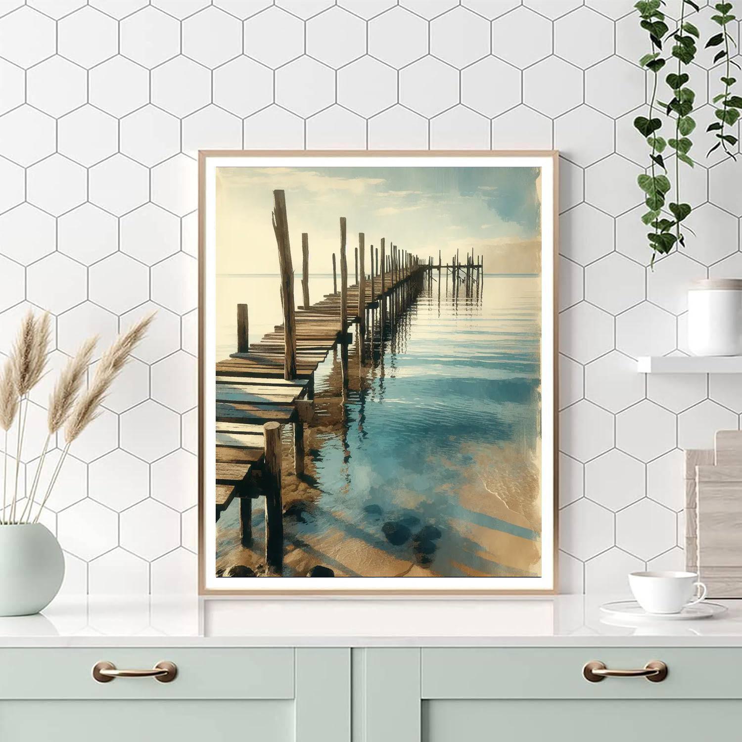 Charming Coastal Dock DIY Paint By Numbers