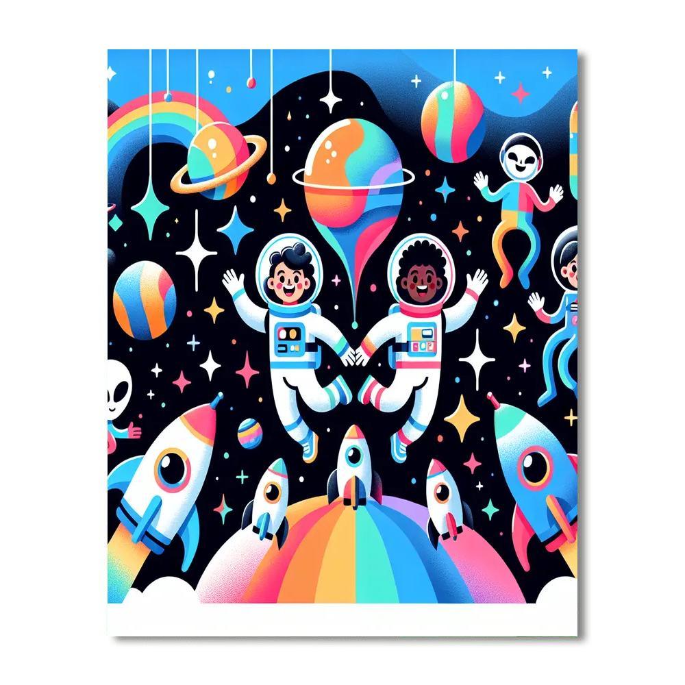 Space Explorers' Journey Paint By Number