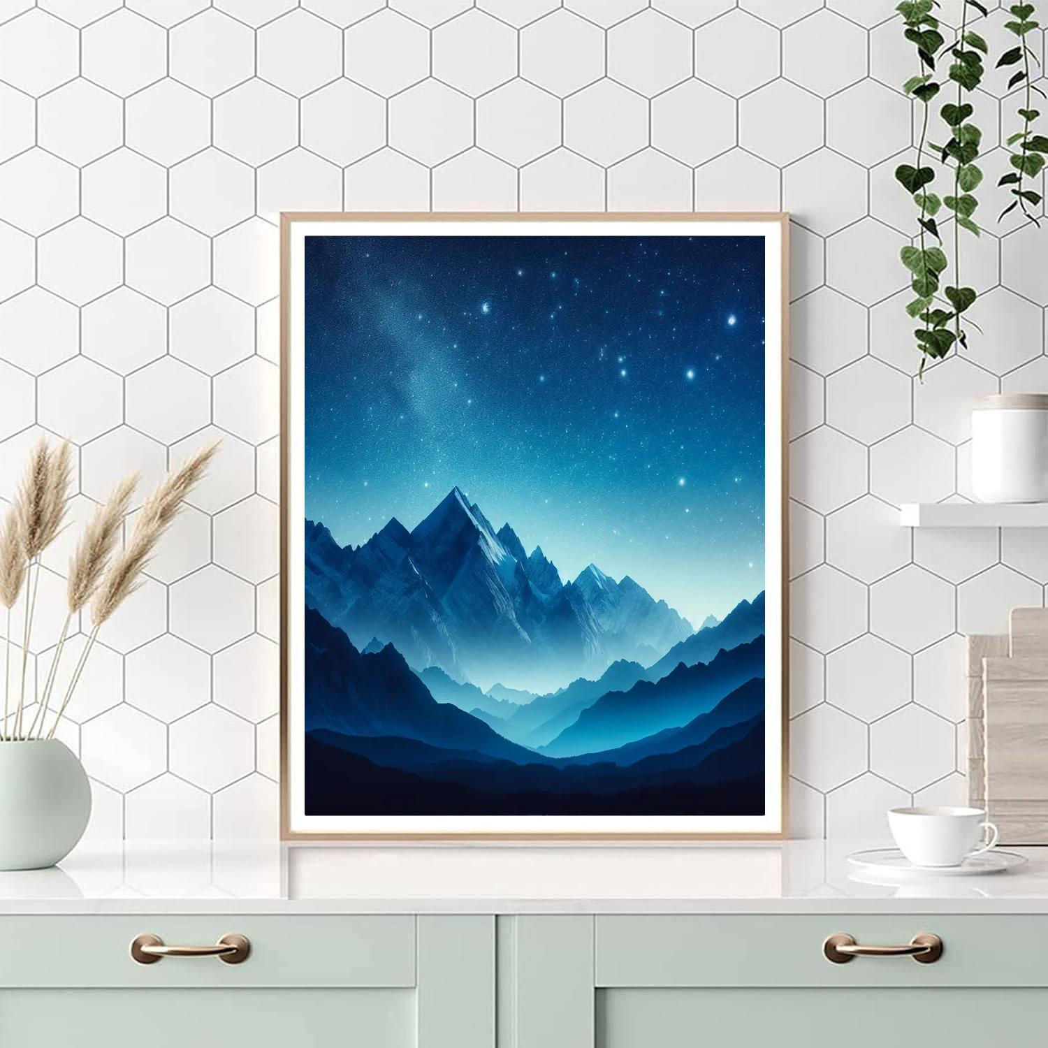 Starry Mountain Refuge Paint By Numbers Art