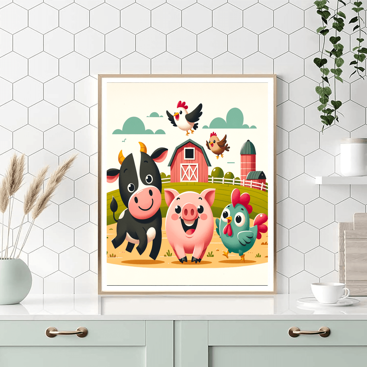 Happy Farmyard Friends Paint By Number