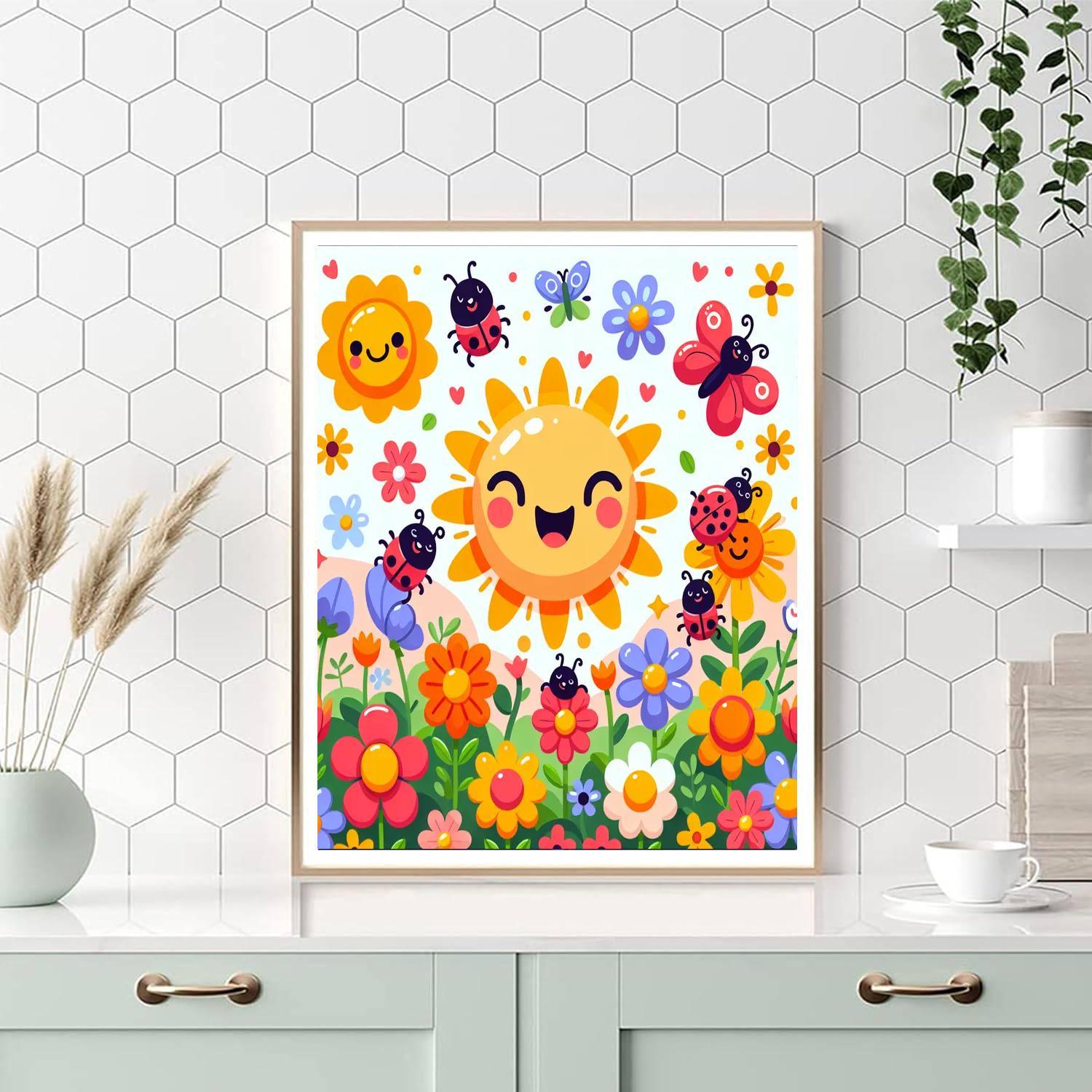 Giggle-filled Garden Numbered Painting Kits