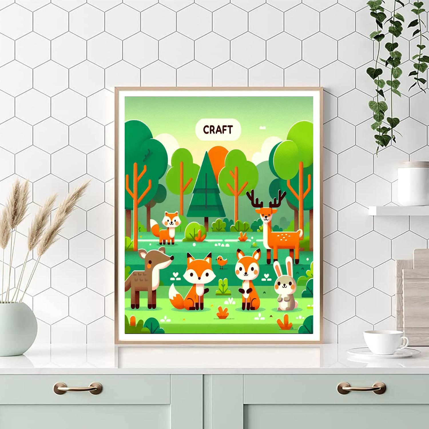 Gentle Forest Friends Painting By Numbers Kit
