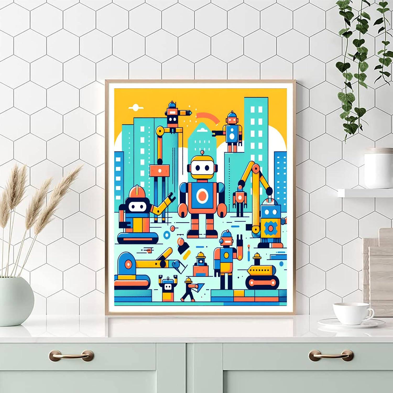 Robot Builders Of Tomorrow Paint By Numbers Kits