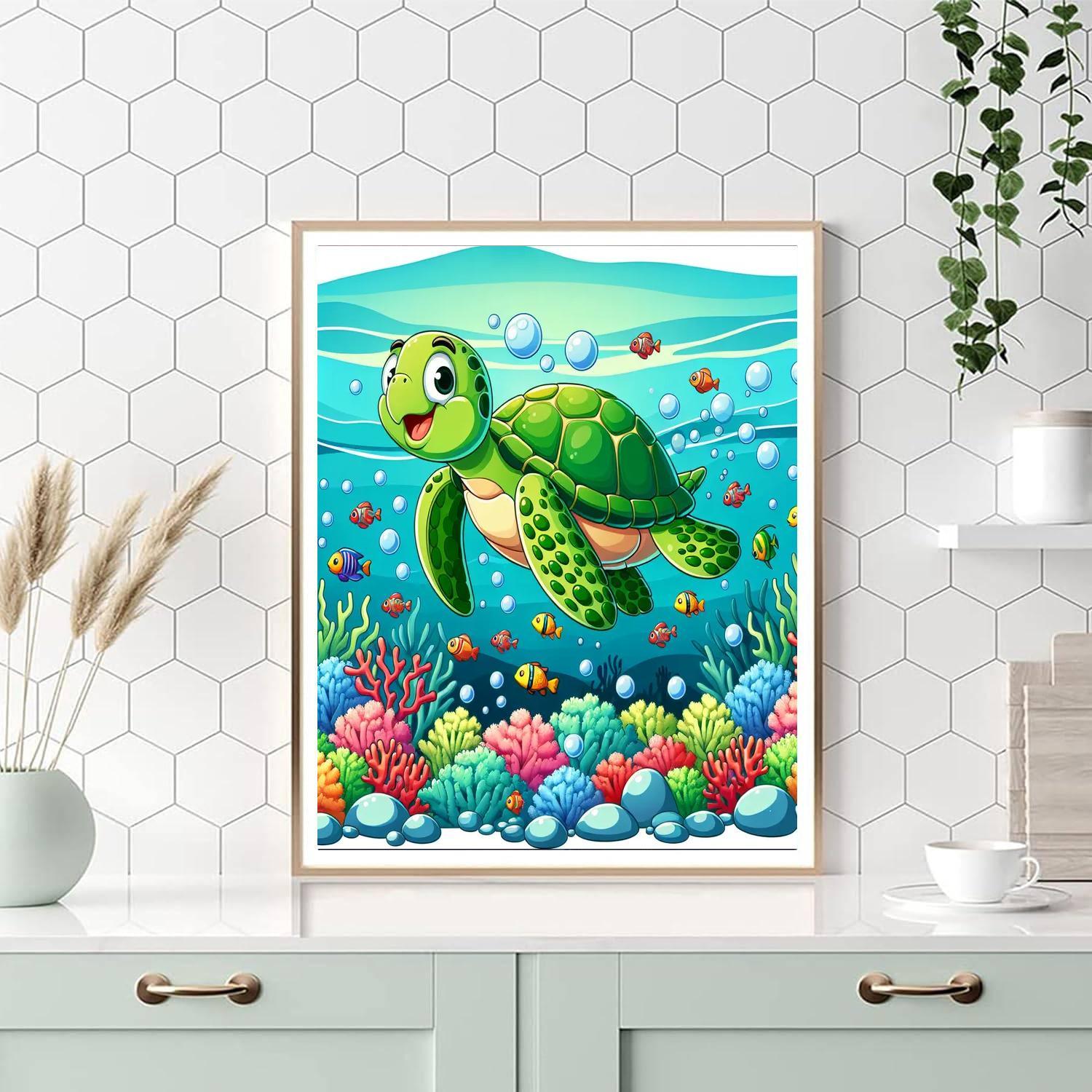 Bubbling Ocean Expedition Painting Number Kit