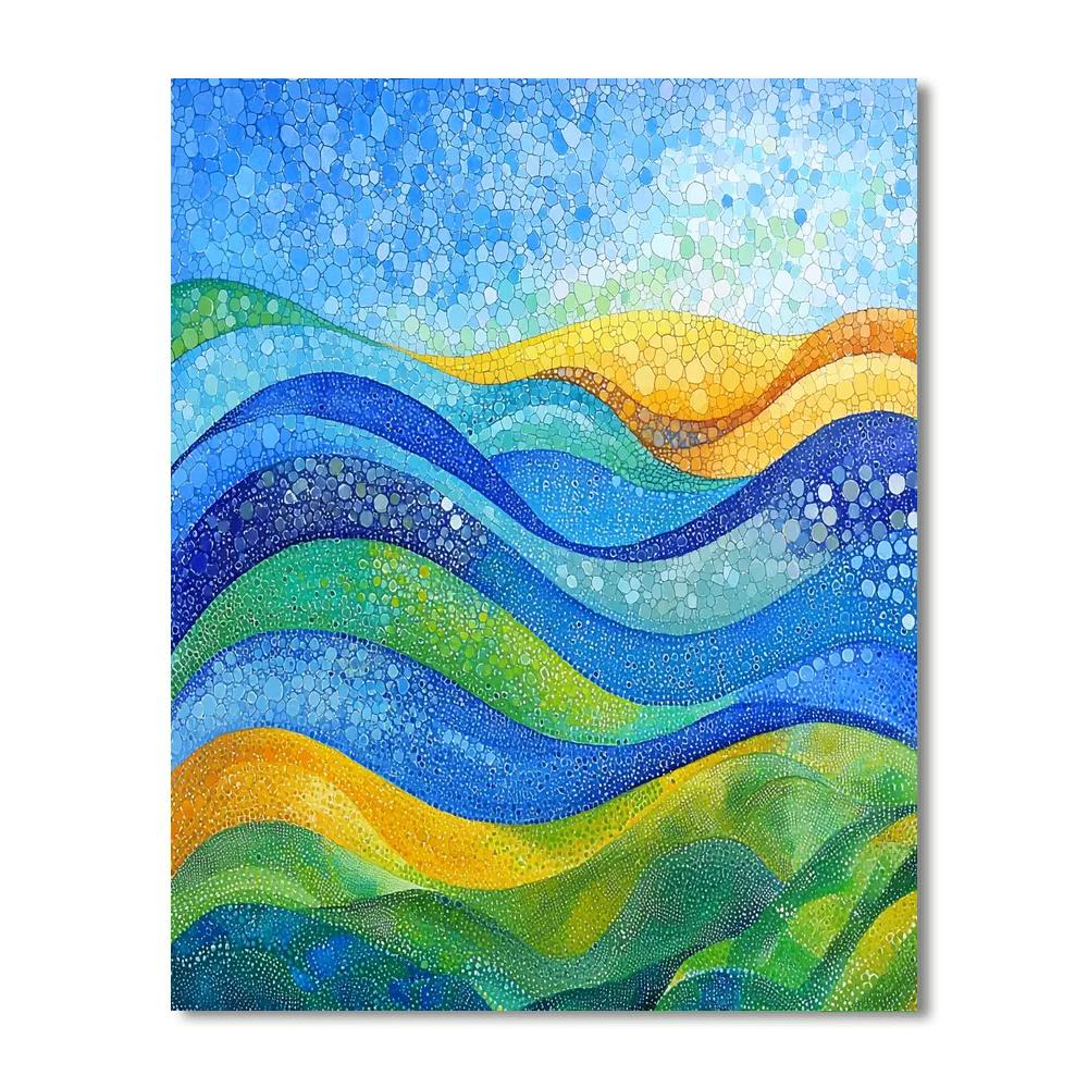 Georges Seurat Inspired Infinite Waveforms  Numbered Painting Kits
