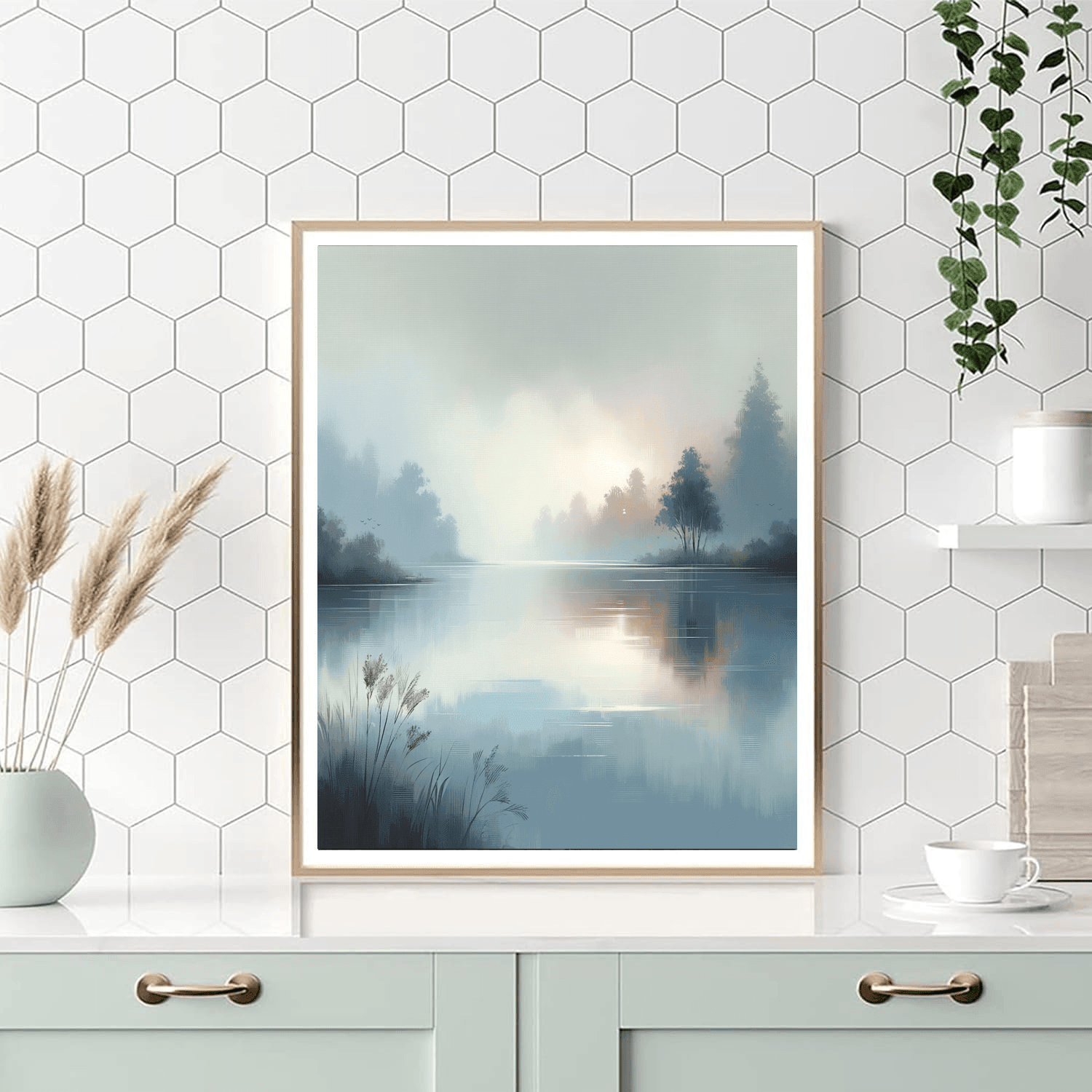 Misty Morning Lake Paint By Numbers