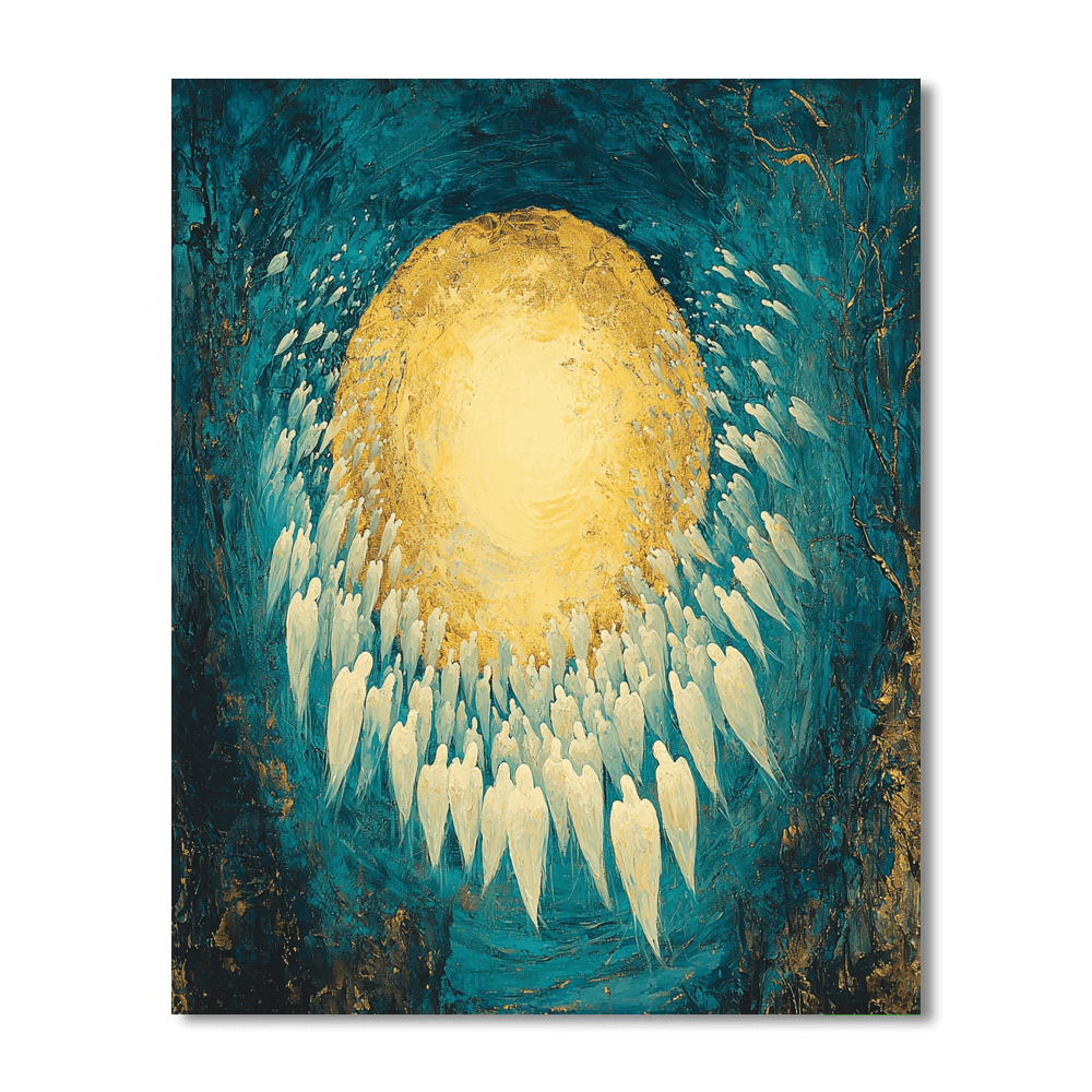 William Blake Inspired Celestial Serenade - DIY Painting By Numbers Kit