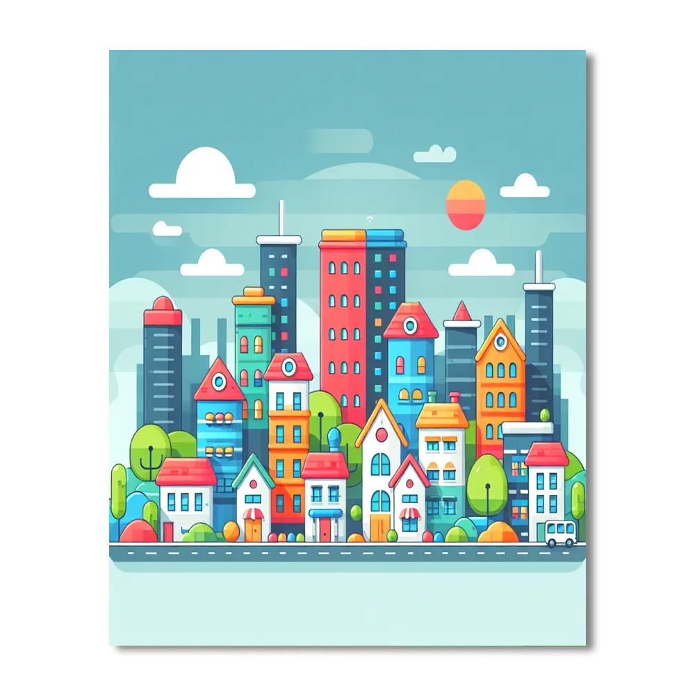 Cityscape Dreamland Numbered Painting Kits