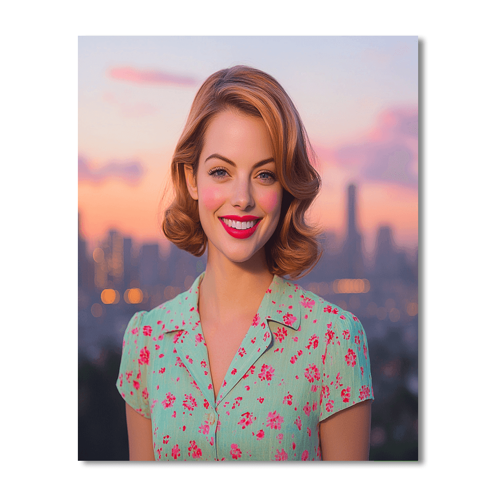 Emma Stone: The Whimsical Spirit Of La La Land Painting Number Kit