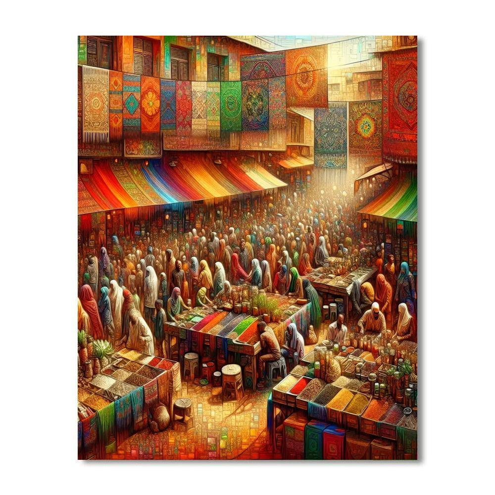 Chic Bohemian Market Paint By Numbers Kits