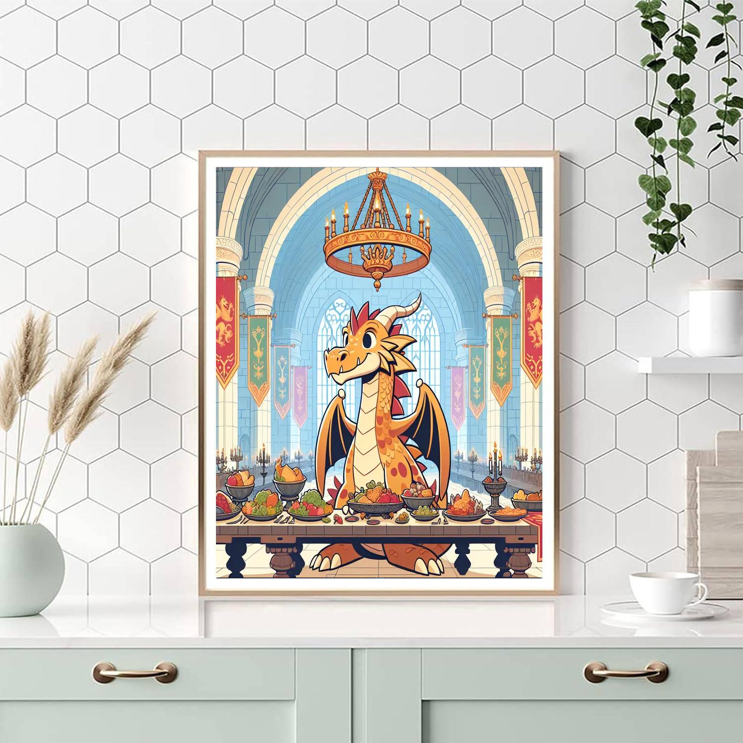 Royal Dragon's Feast Painting By Numbers Kit