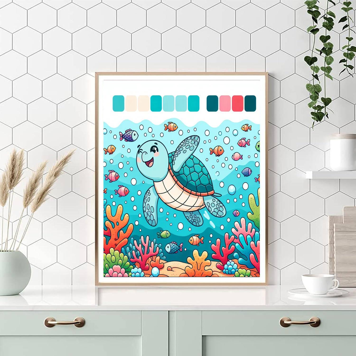 Underwater World Exploration DIY Paint By Numbers