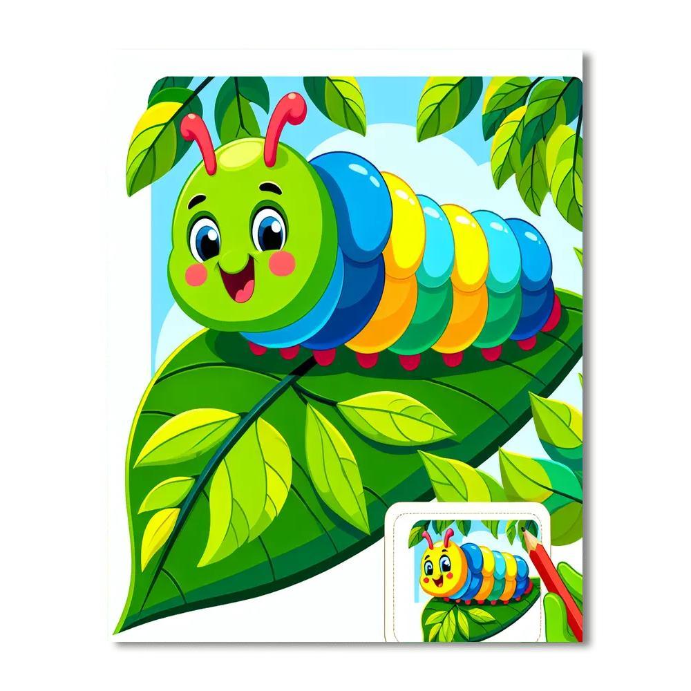 Joyful Caterpillar DIY Paint By Numbers