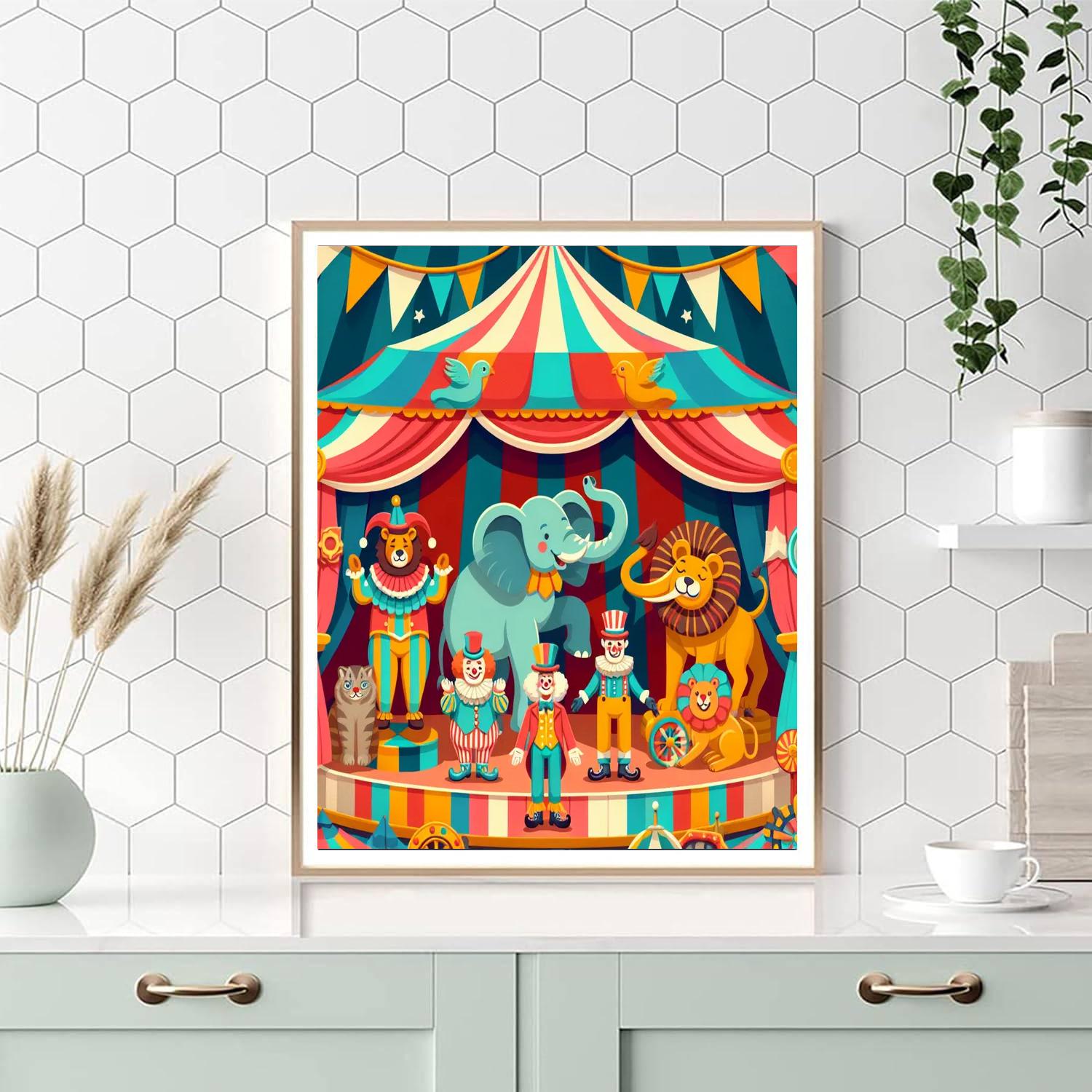 The Great Animal Circus DIY Paint By Numbers