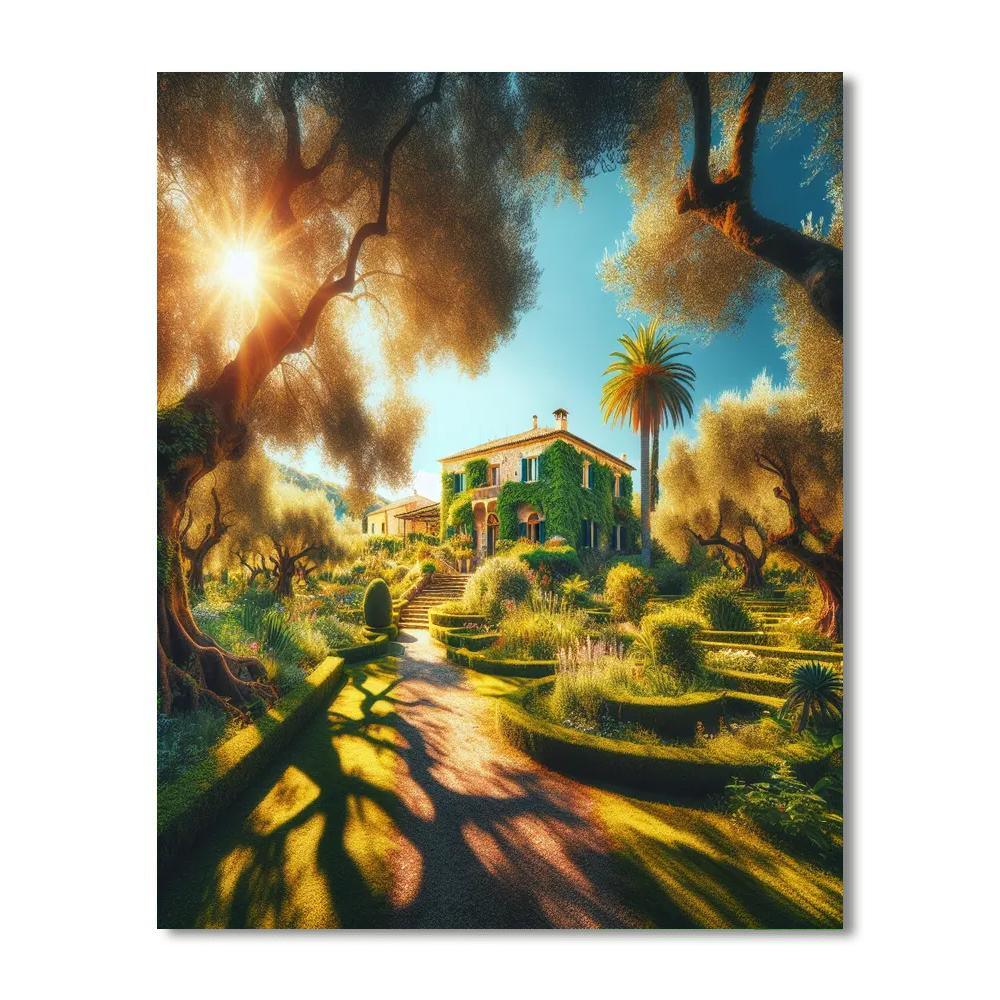 Romantic Mediterranean Villa DIY Paint By Numbers