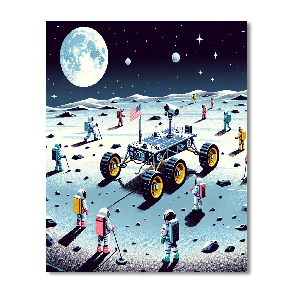 Lunar Rover Expedition DIY Paint By Numbers