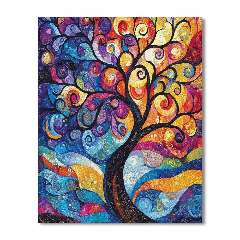 Gustav Klimt Inspired Whirlwind Of Emotions  Number Painting