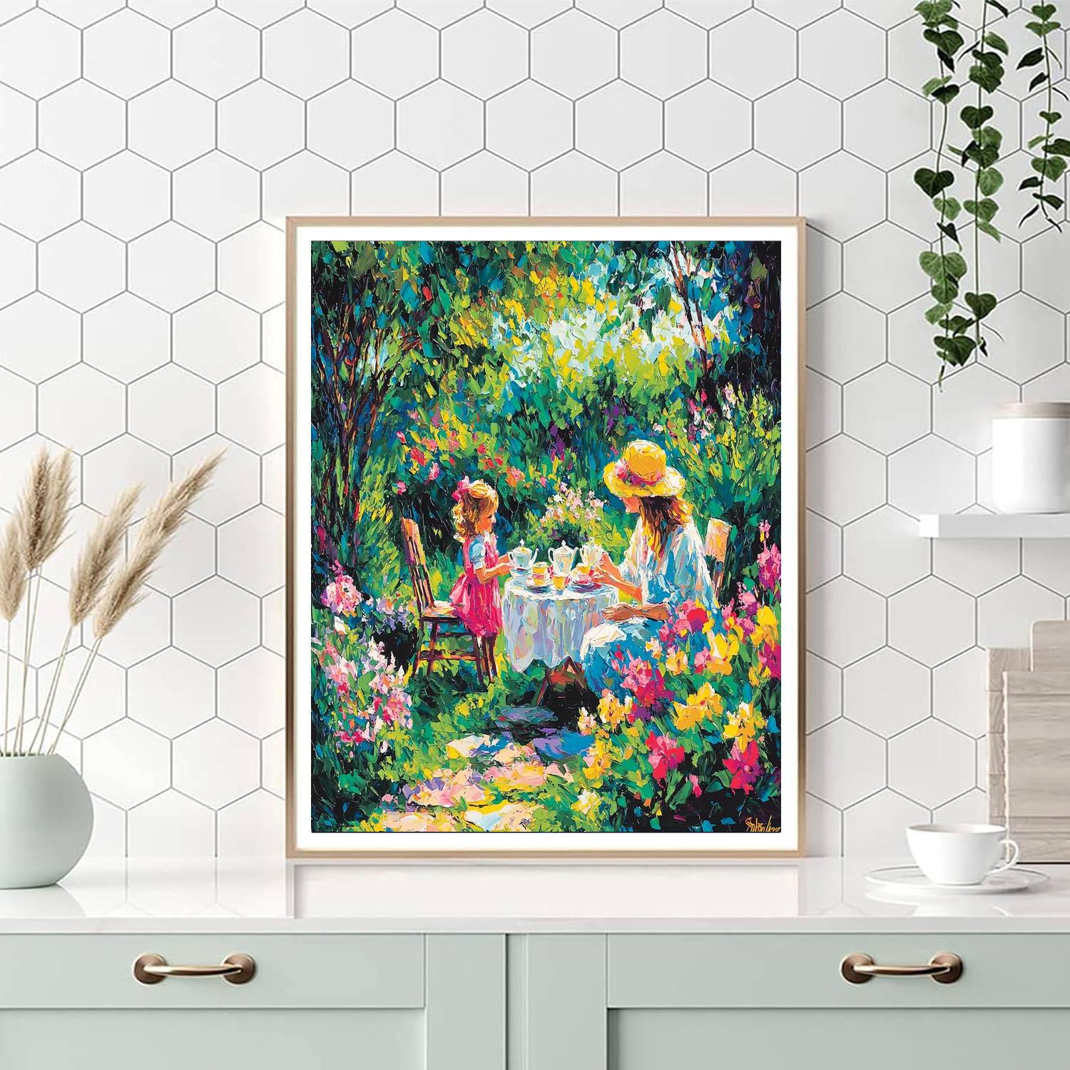 A Mother's Day Tea Party Paint By Numbers Kits