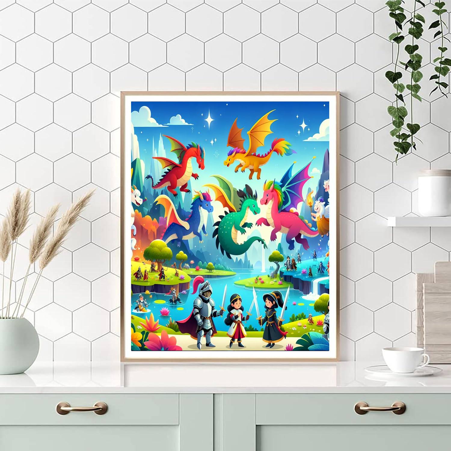 Funky Fantasy Number Painting