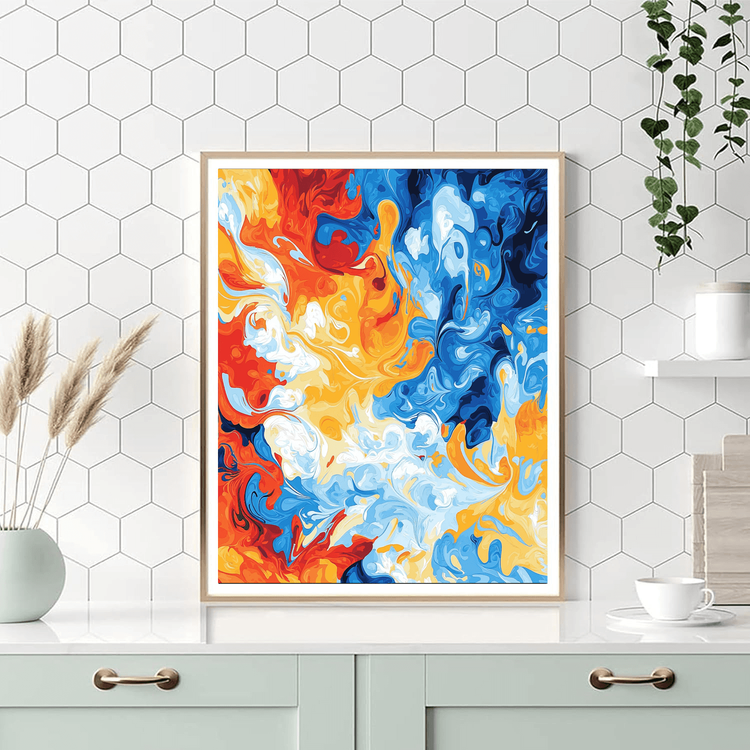 Jackson Pollock Inspired Whirling Dance Of Colors  Paint By Number