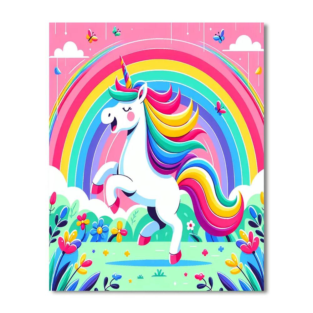 Enchanted Unicorn Land Paint By Numbers