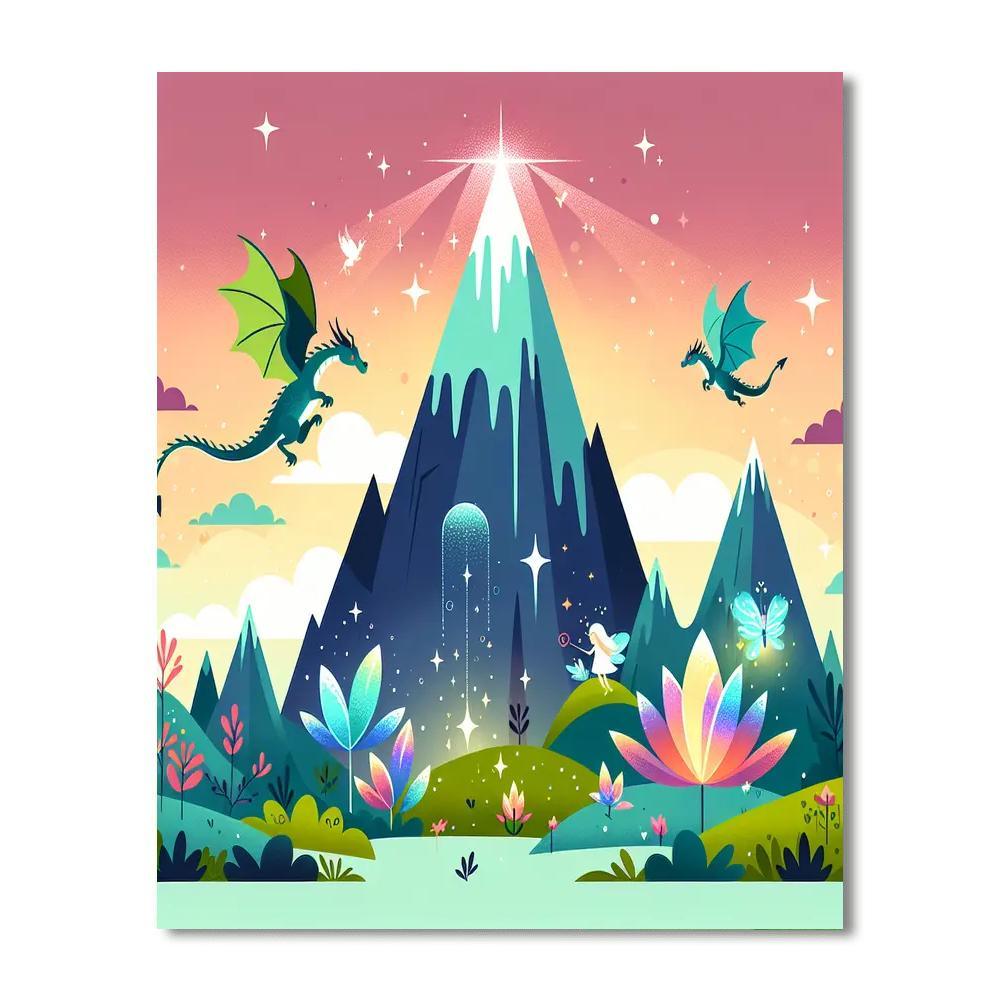 Magic Mountain Retreat Paint By Numbers