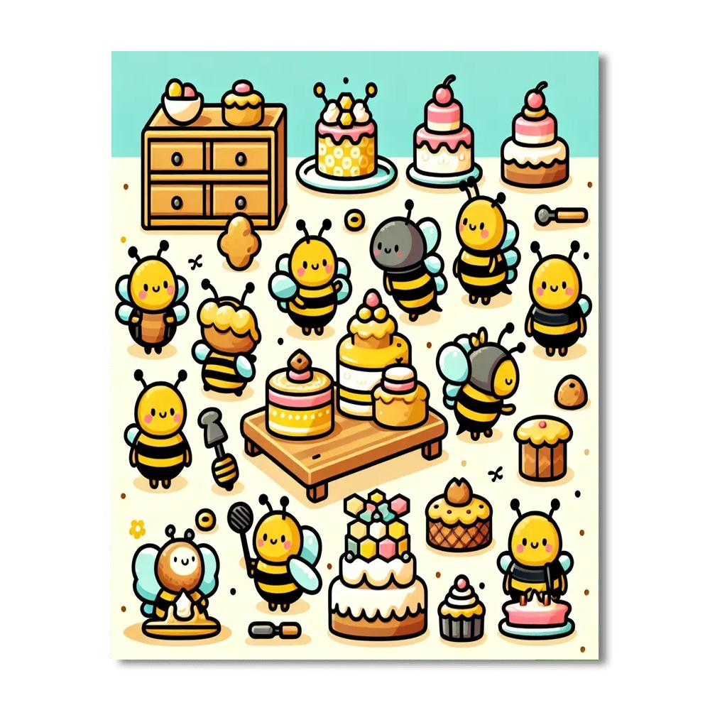 Buzzing Bee Bakery Painting Number Kit