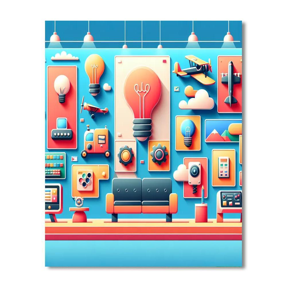 Incredible Inventions Showcase Numbered Painting Kits