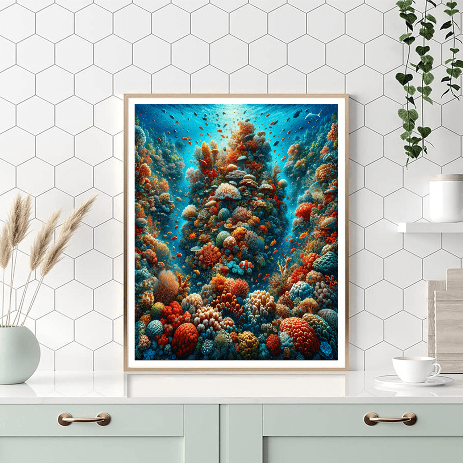 Kaleidoscope Coral Reef Painting By Numbers Kit