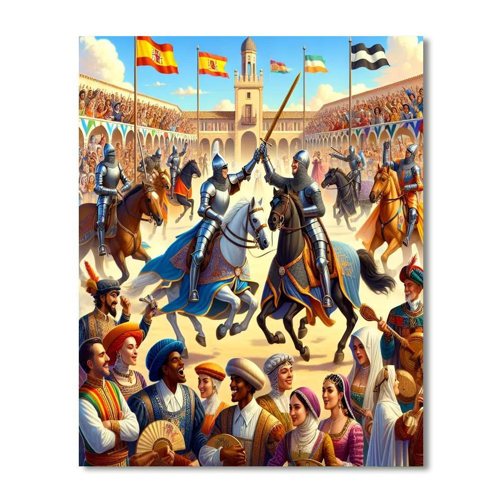 Jousting Tournament - Spain Painting Number Kit