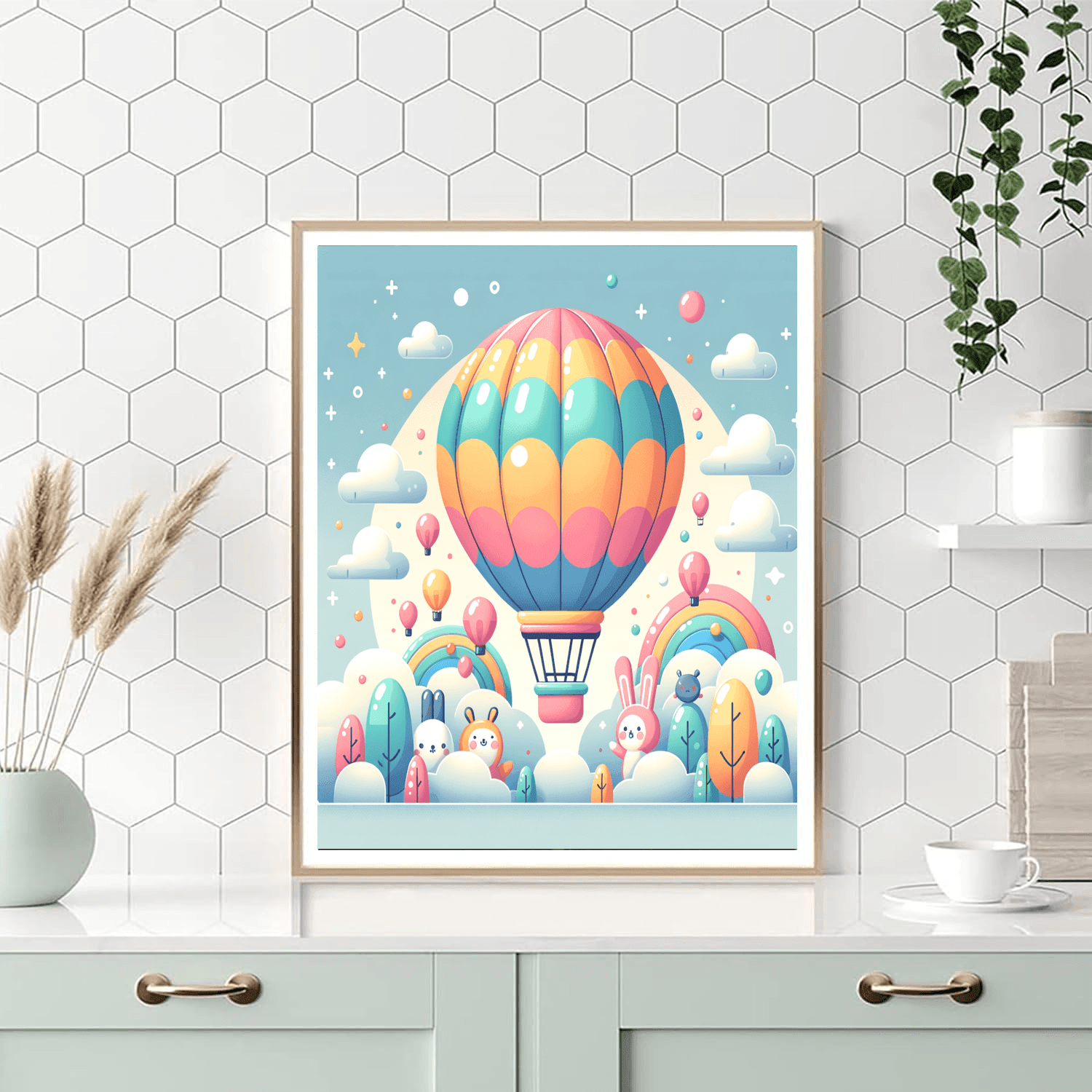 Dreamy Hot Air Balloon Paint By Number