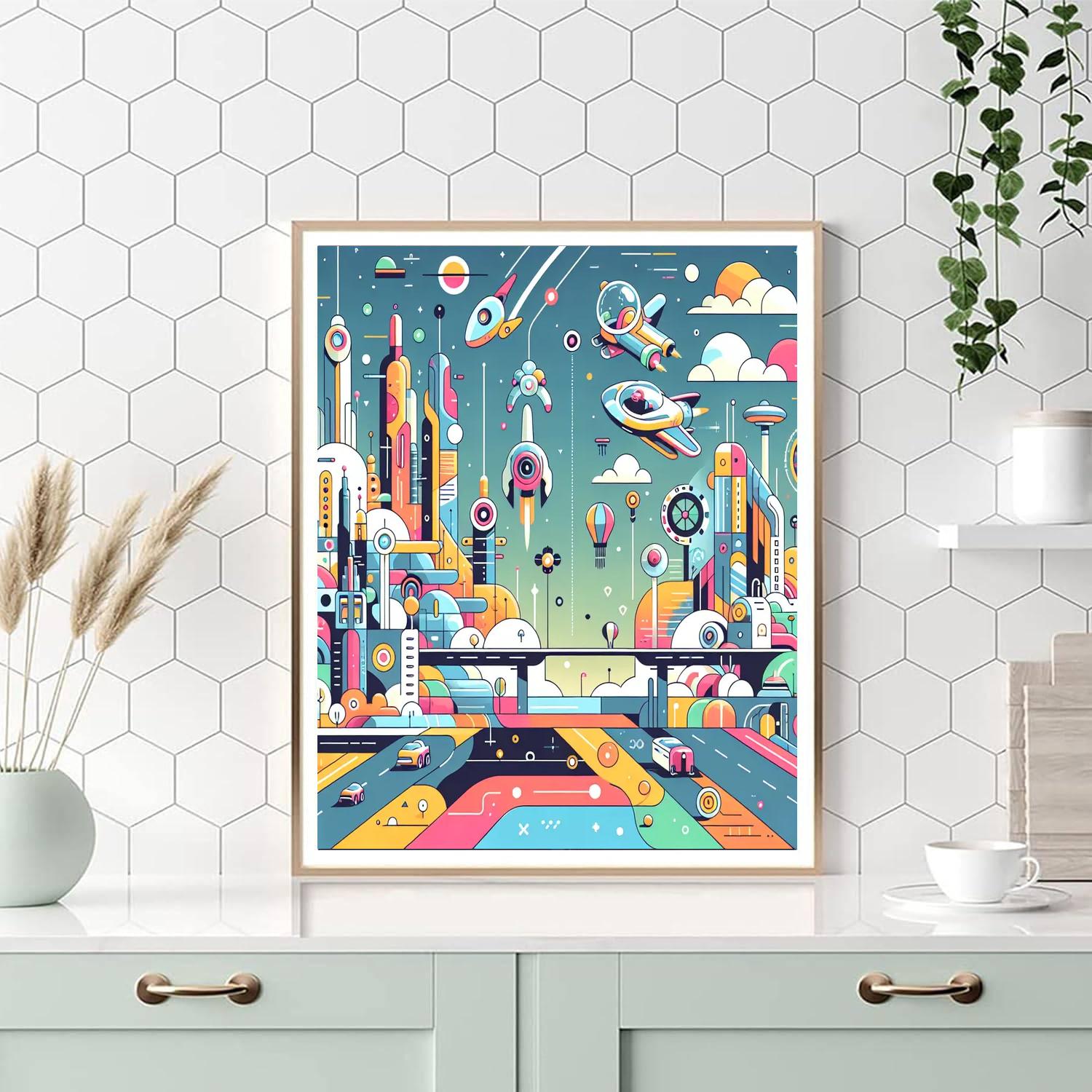 Futuristic Dreams DIY Paint By Numbers