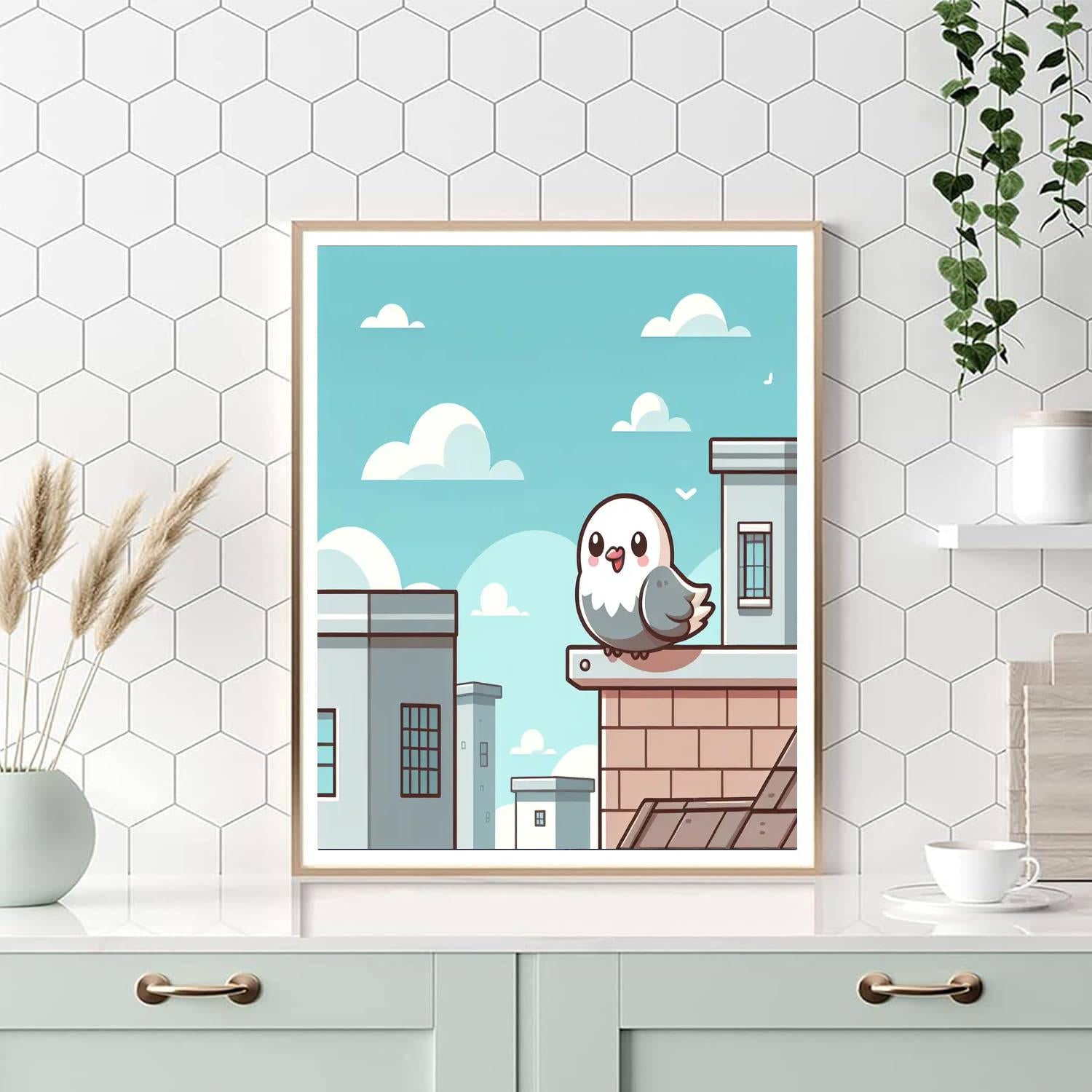 Cheerful Pigeon Paint By Number