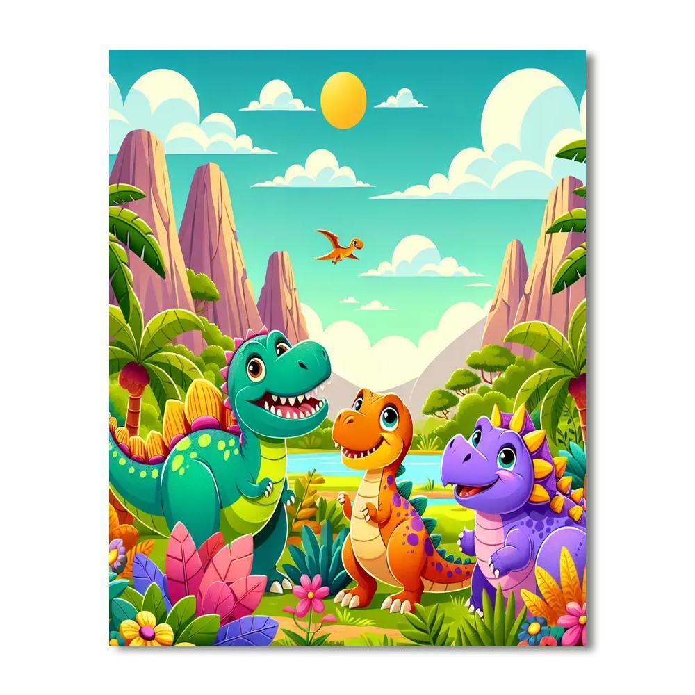 Dino Playtime Paint By Numbers