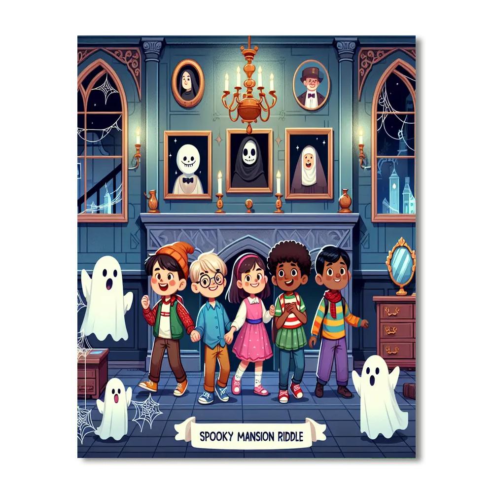 Spooky Mansion Mystery Paint By Numbers