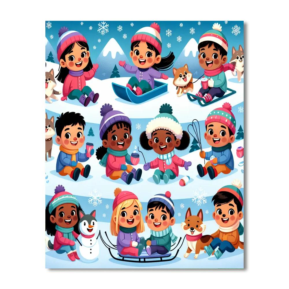 Winter Festivities Numbered Painting Kits