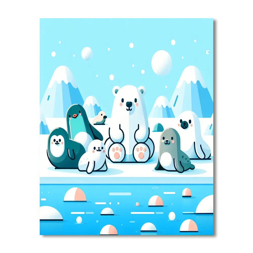 Frosty Ice World DIY Paint By Numbers