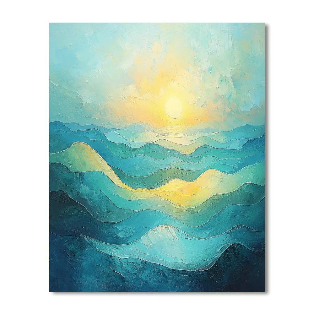 Salvador Dali Inspired Abstract Wave Of Emotions  Numbered Painting Kits