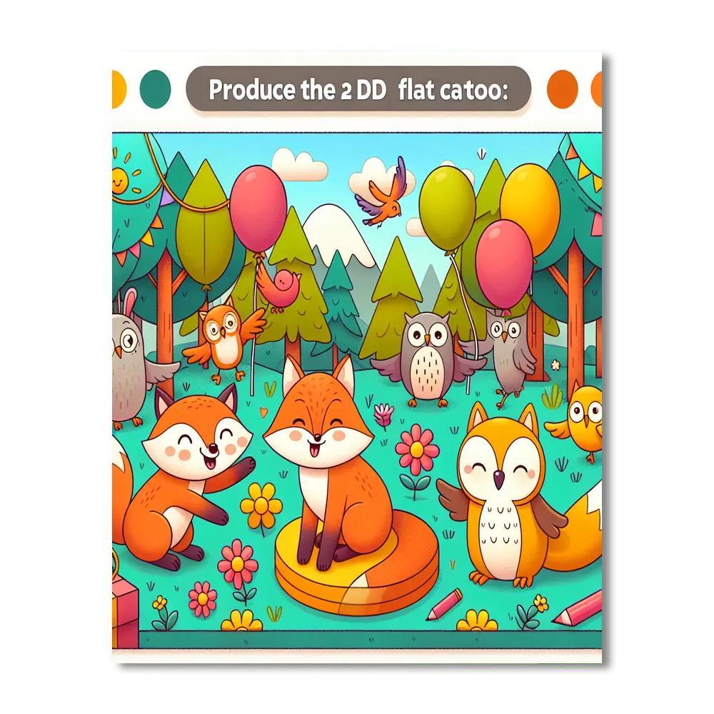 Woodland Creature Party Paint By Numbers Kits