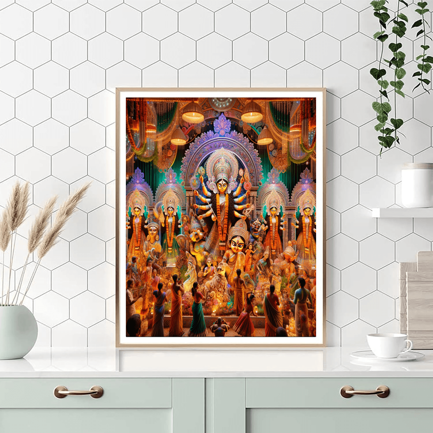 Durga Puja - Kolkata, India Painting Number Kit