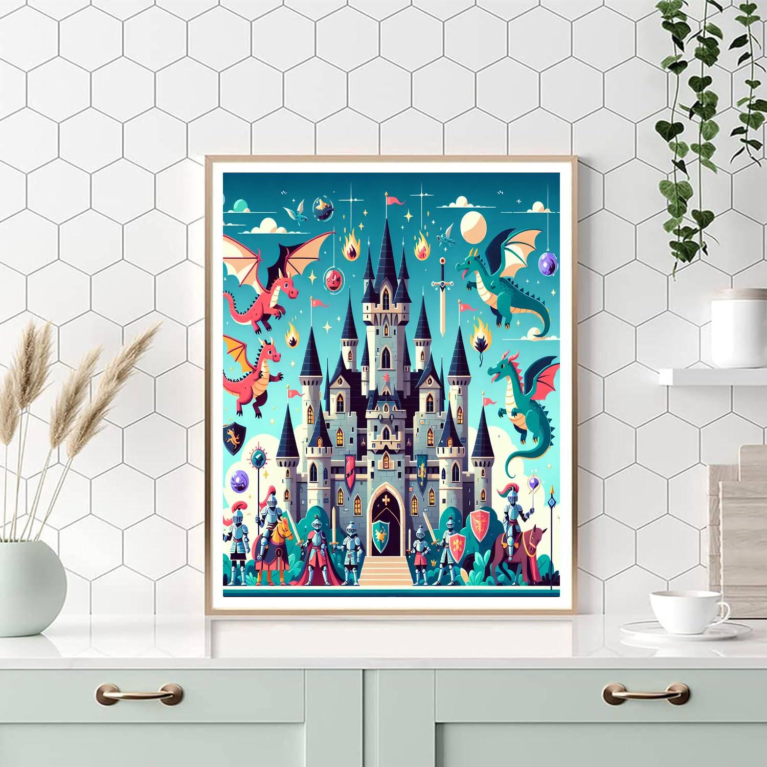 Fairy Tale Land: Magical Castles Number Painting