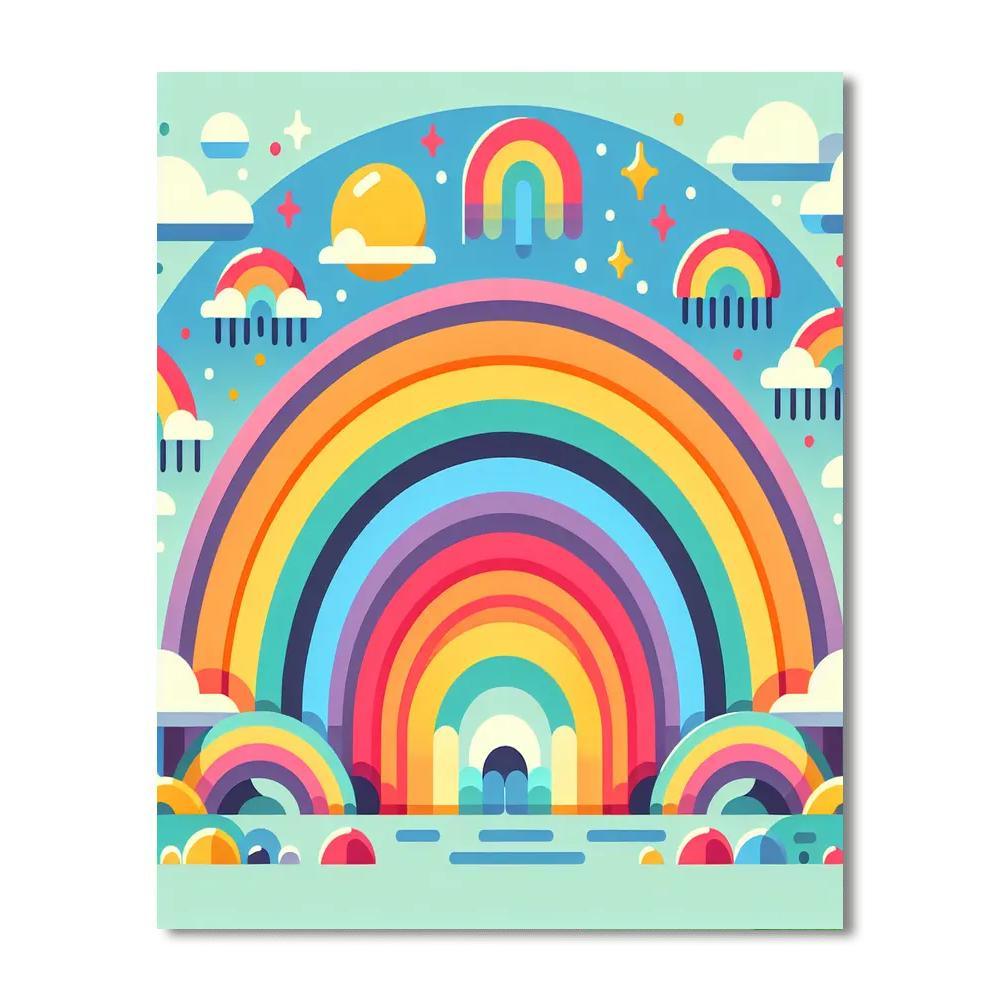 Rainbow Paradise Numbered Painting Kits