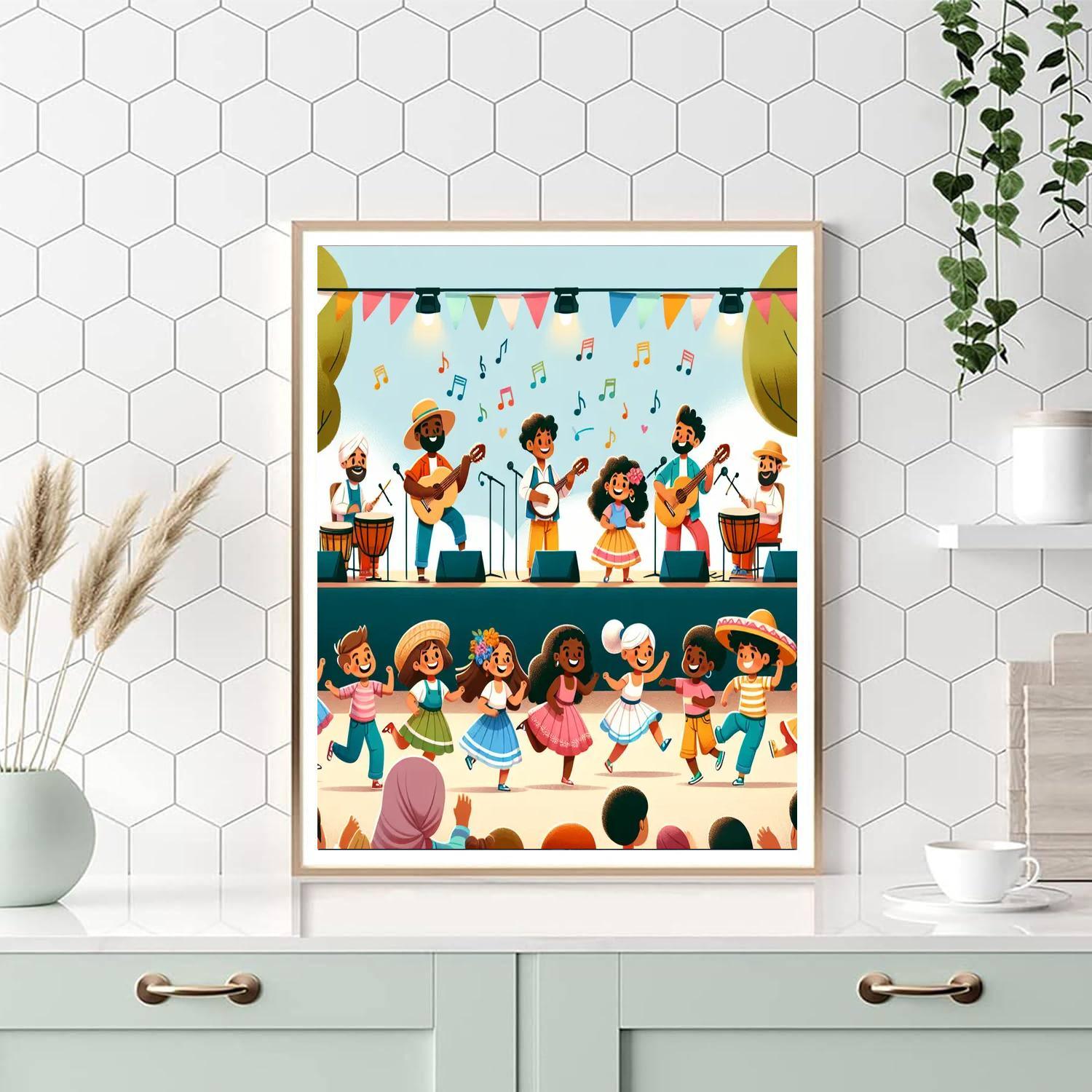 Funky Music Festival Painting By Numbers Kit