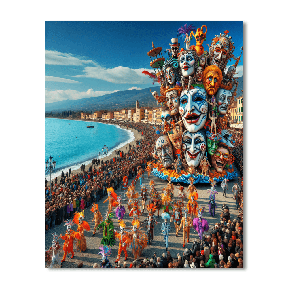 Carnival Of Viareggio - Viareggio, Italy Numbered Painting Kits