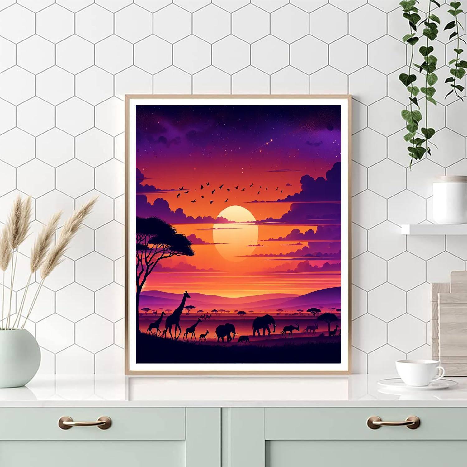 Twilight Savannah Adventure Paint By Numbers Kits